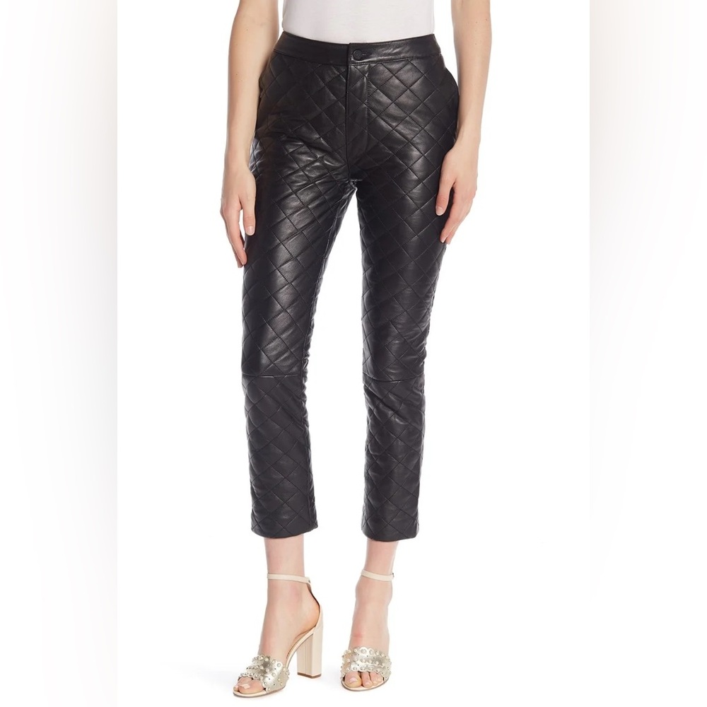 Frame Quilted Leather Pants